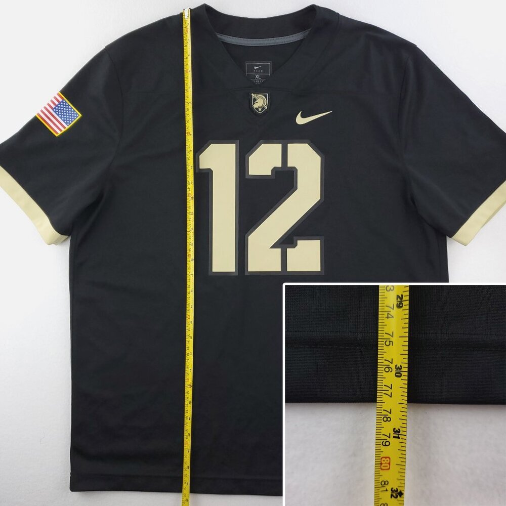 Army Black Knights Football Jersey Nike Team 12 USA Flag Untouchable Men's XL - Picture 6 of 11